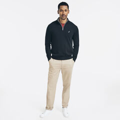 NAVTECH QUARTER-ZIP SWEATER,True Black,large