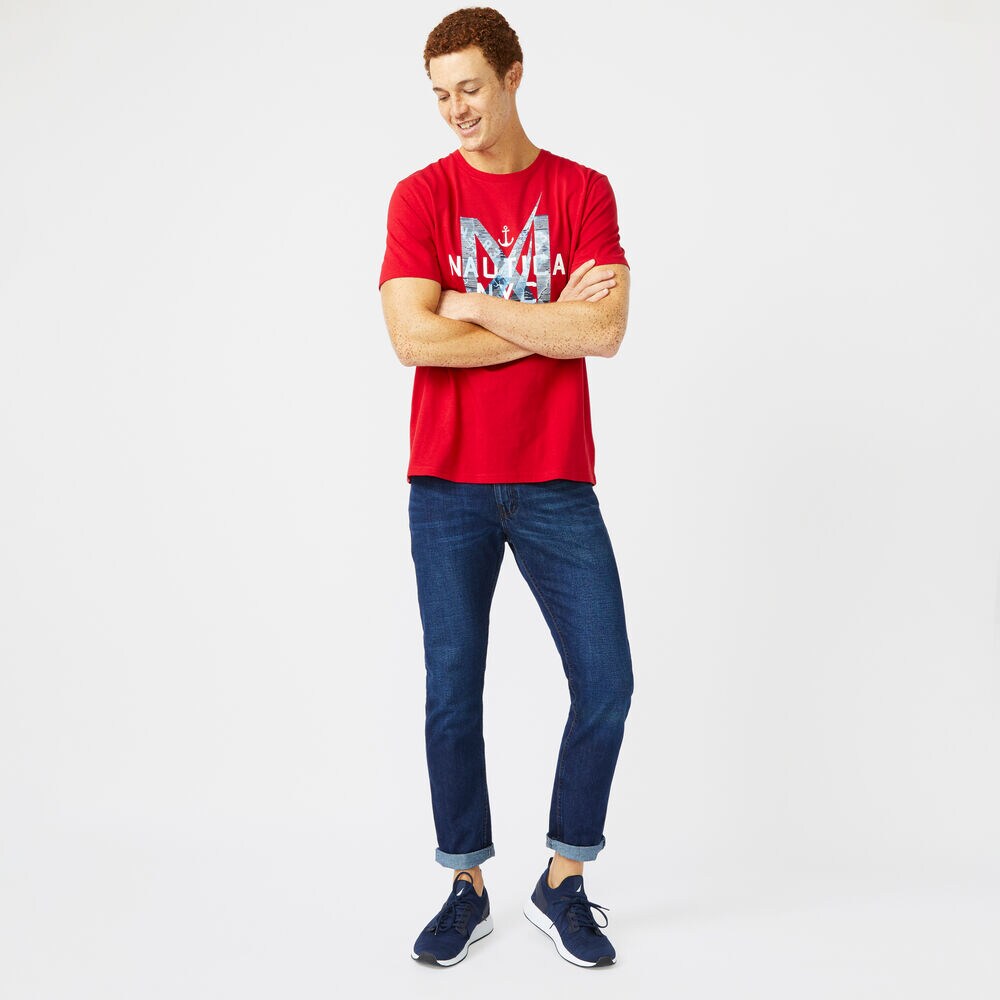 Artist Series Logo T-Shirt,Nautica Red,large