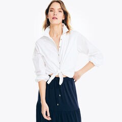 Button-Down Top,Bright White,large