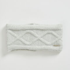 CABLE-KNIT HEADBAND,Grey Heather,large