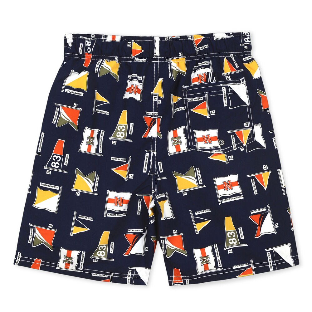BOYS' TOM AO SWIM TRUNK IN SIGNAL FLAG PRINT,Oyster Bay Blue,large