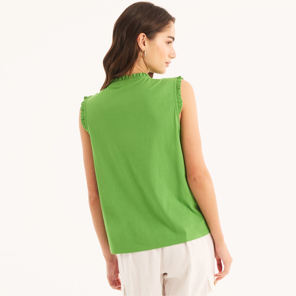 Ruffle Pintuck Top,Mint Spring,large
