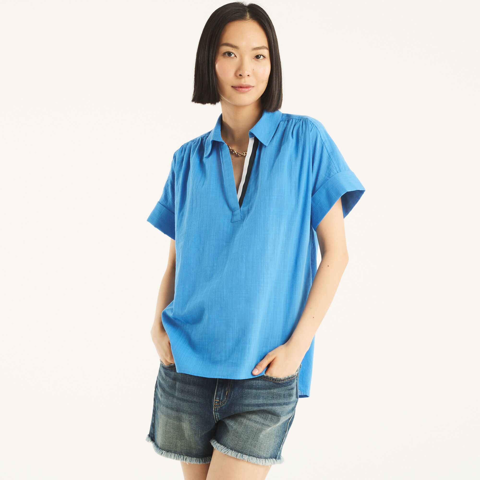 Solid Popover Top,Tropic Wave,large