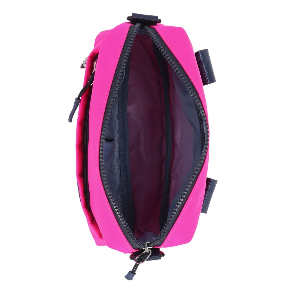 NYLON LOGO CROSSBODY BAG,Fancytail Fuschia,large