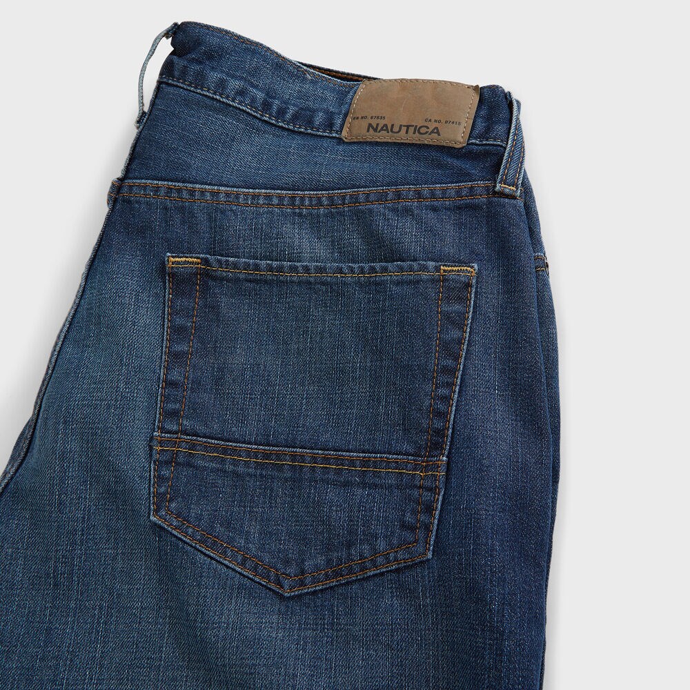 RELAXED FIT DENIM,Sinker Blue Denim Wash,large