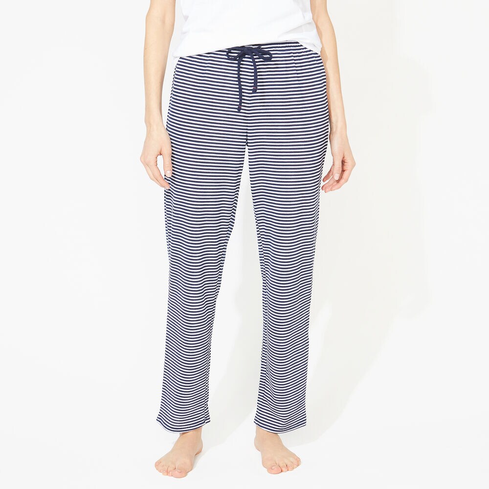 THERMAL KNIT SLEEP PANTS,Crystal Bay Blue,large