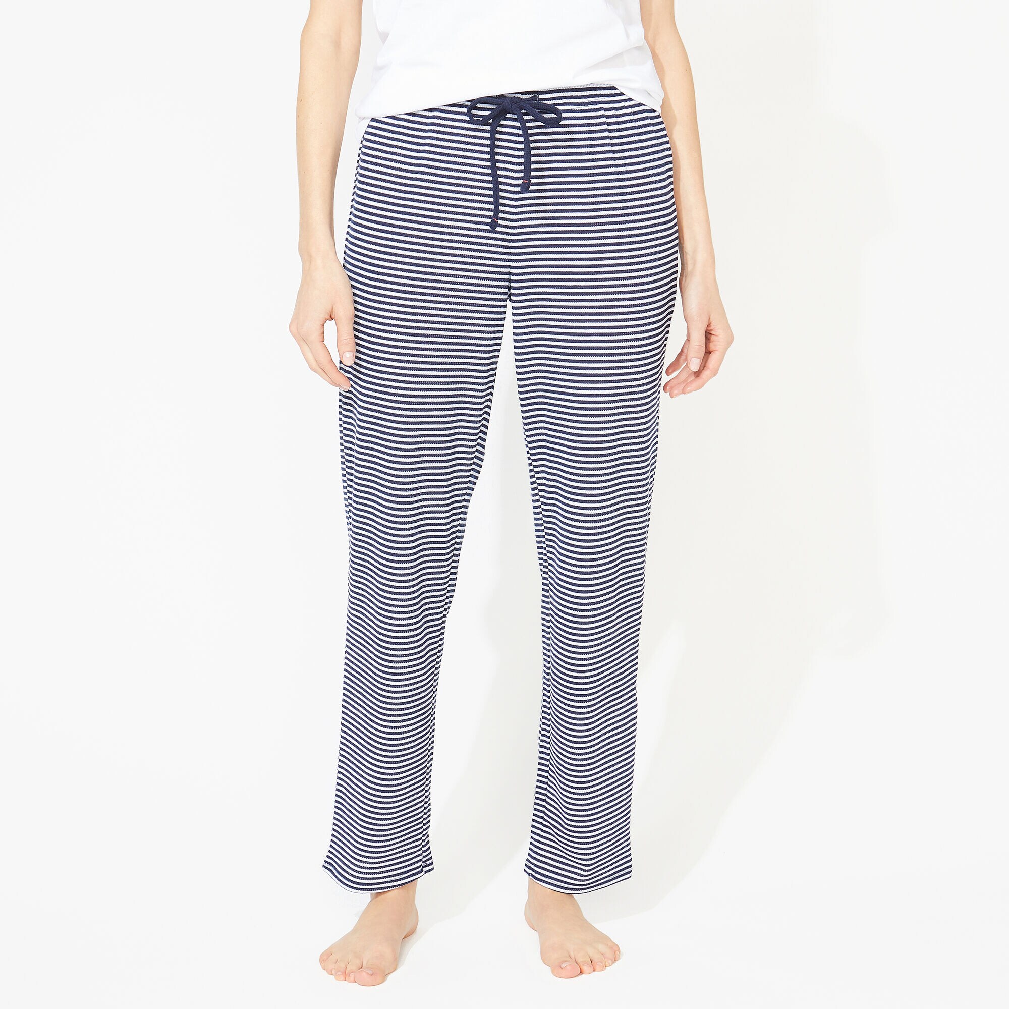 THERMAL KNIT SLEEP PANTS,Crystal Bay Blue,large
