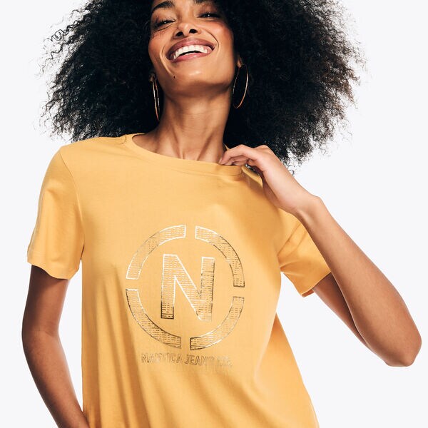 NAUTICA JEANS CO. FOIL LOGO GRAPHIC T-SHIRT