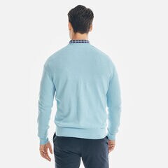 NAVTECH V-NECK SWEATER,Gulfcoast Blue Heather,large