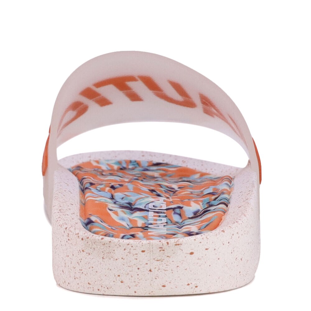 Logo Slide Sandal,Antique White Wash,large