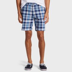Big & Tall 8.5" Deck Short in Madras Plaid,Riviera Blue,large