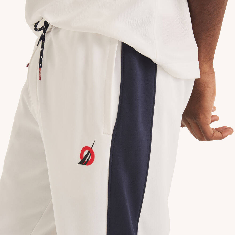 Colorblock Fleece Jogger,Bright White,large
