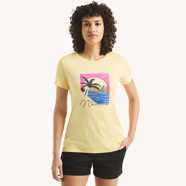 Sunset Sailing Foil Graphic T-Shirt