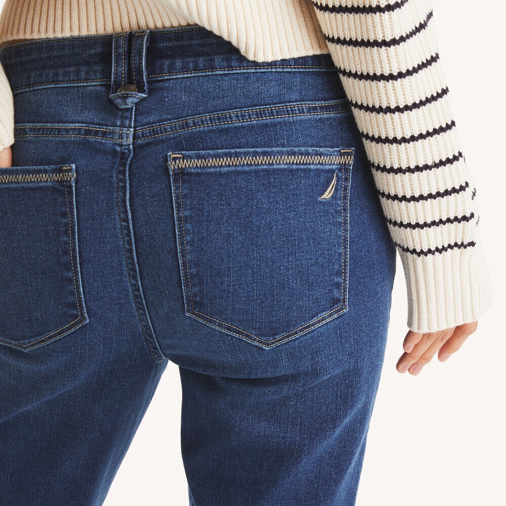 Mid-Rise Straight Denim,Tugboat Blue,large