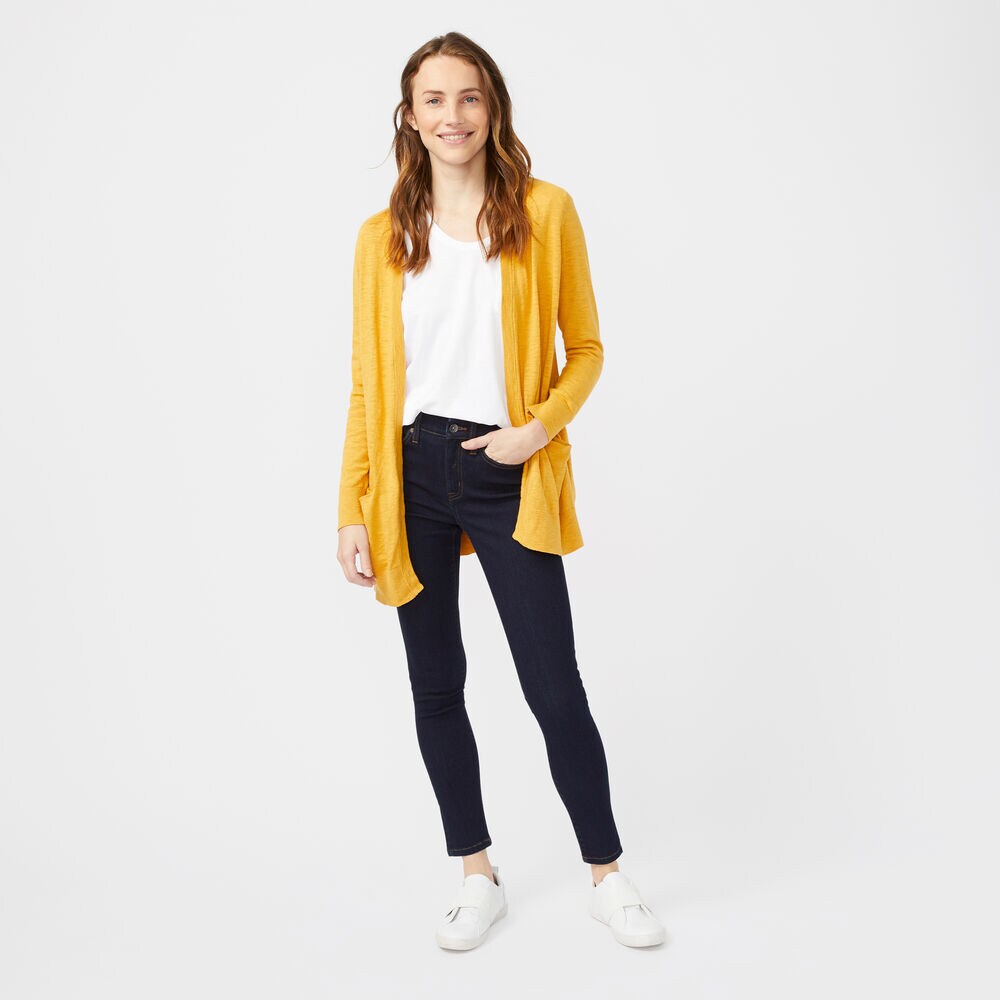 NAUTICA JEANS CO. OPEN-FRONT KNIT CARDIGAN,Kernel,large