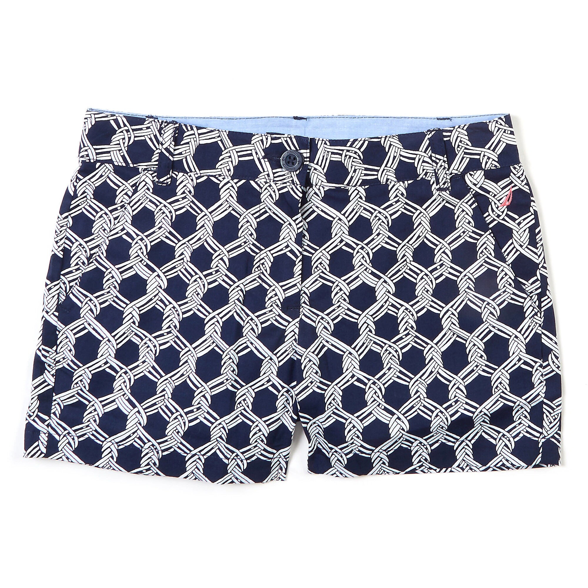 Toddler Girls' Nautical Rope Shorts (2T-4T),Navy,large