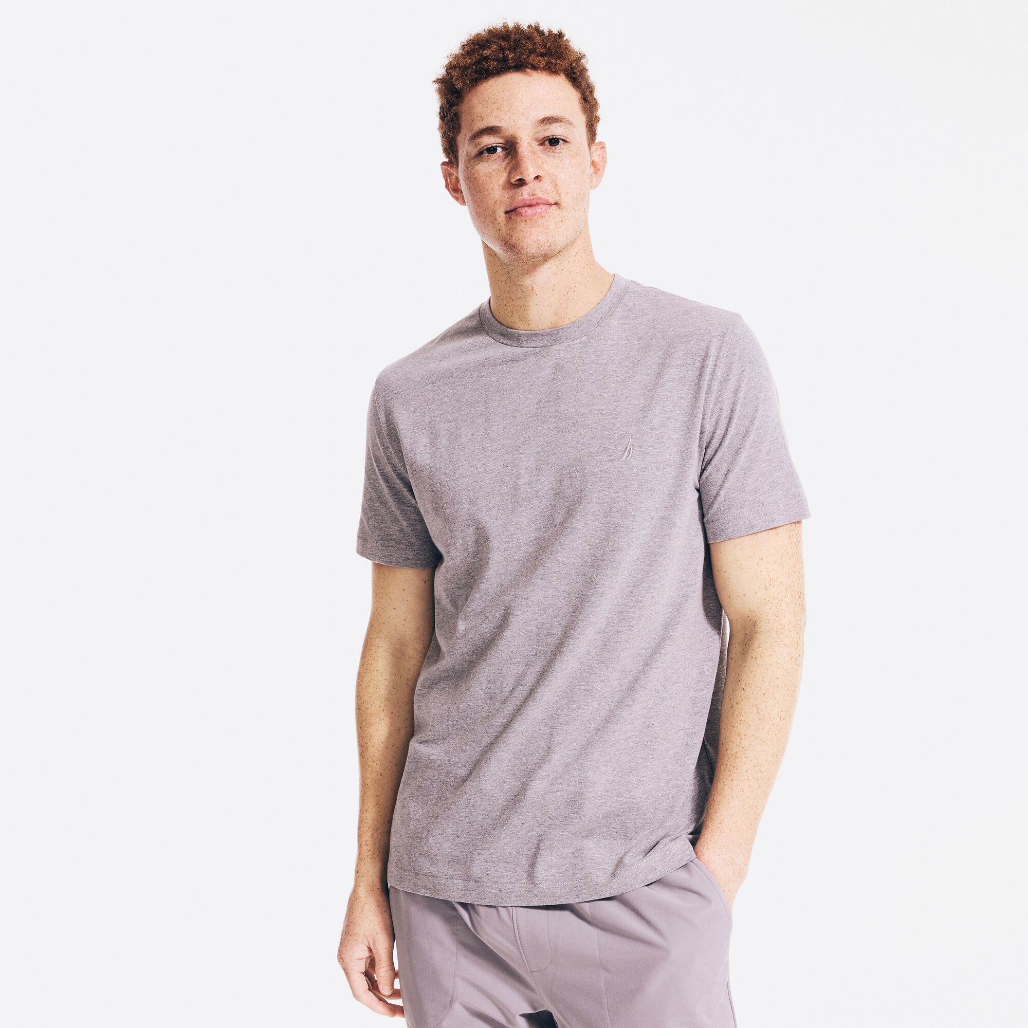 NAVTECH BRAND ICON T-SHIRT,Stone Grey Heather,large
