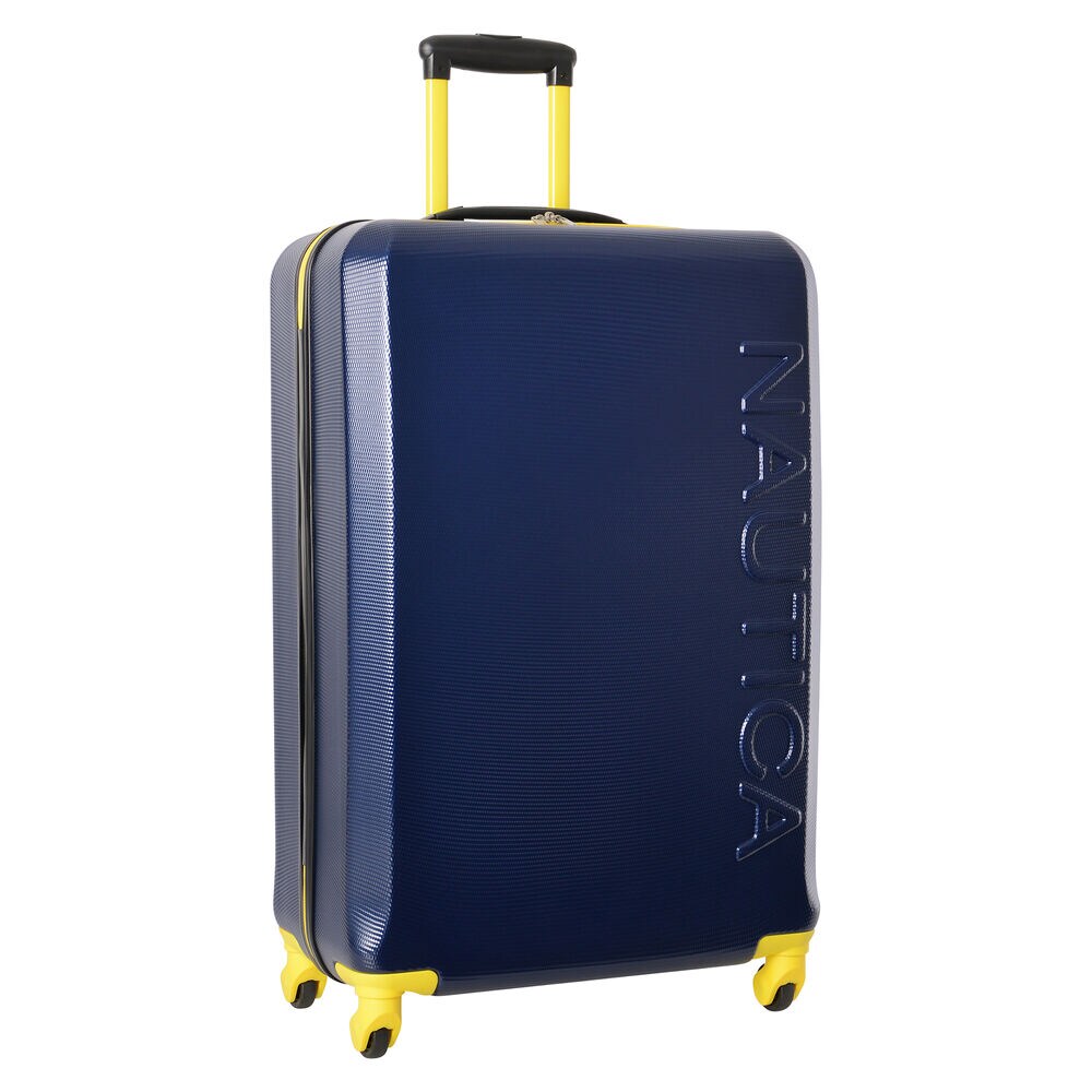 Marina 28" Hardside Spinner Luggage in Navy/Yellow,Navy,large