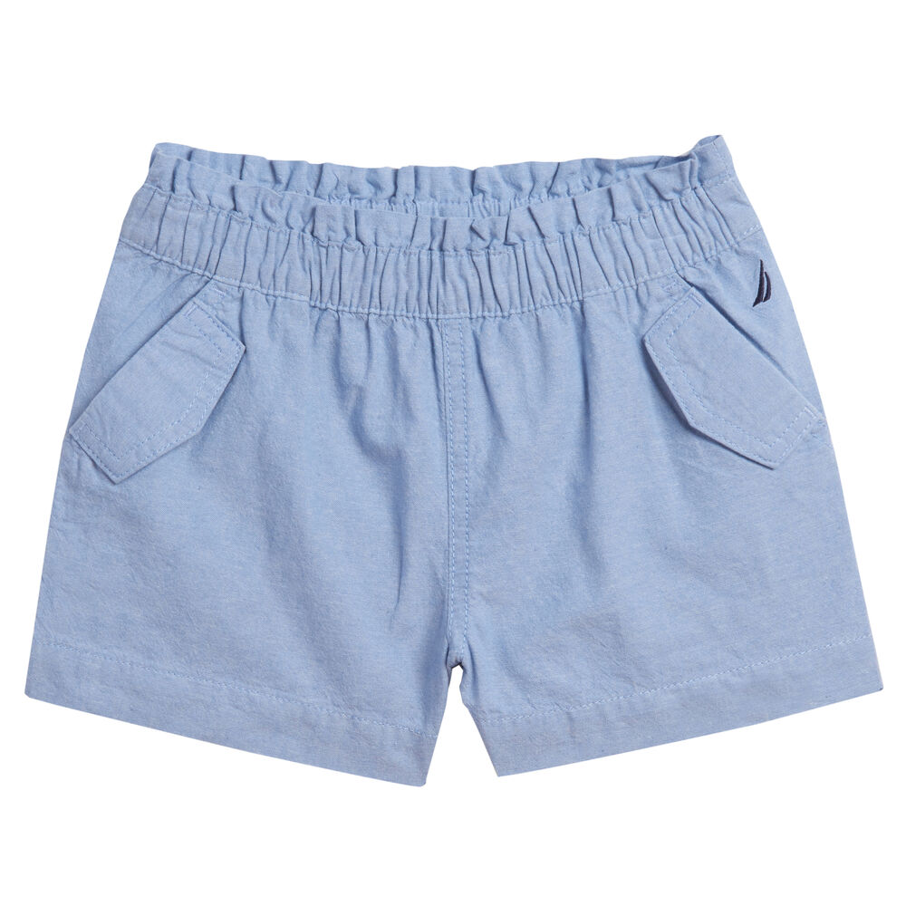 TODDLER GIRLS' CHAMBRAY PULL-ON SHORT (2T-4T),Nite Sea Heather,large