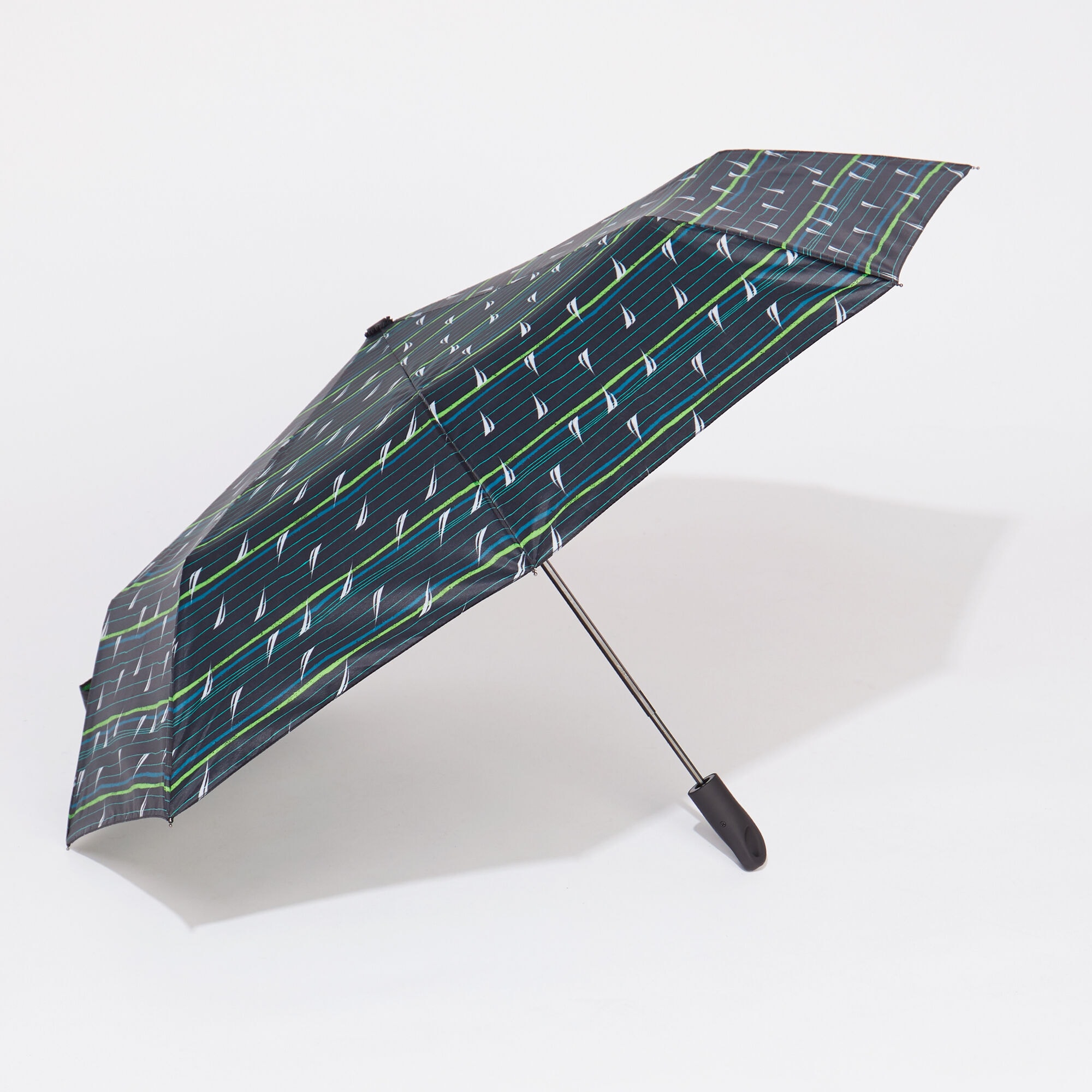 MULTICOLOR STRIPE UMBRELLA,Kelly Green,large