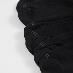 QUARTER ATHLETIC SOCKS, 6-PACK,Black,large
