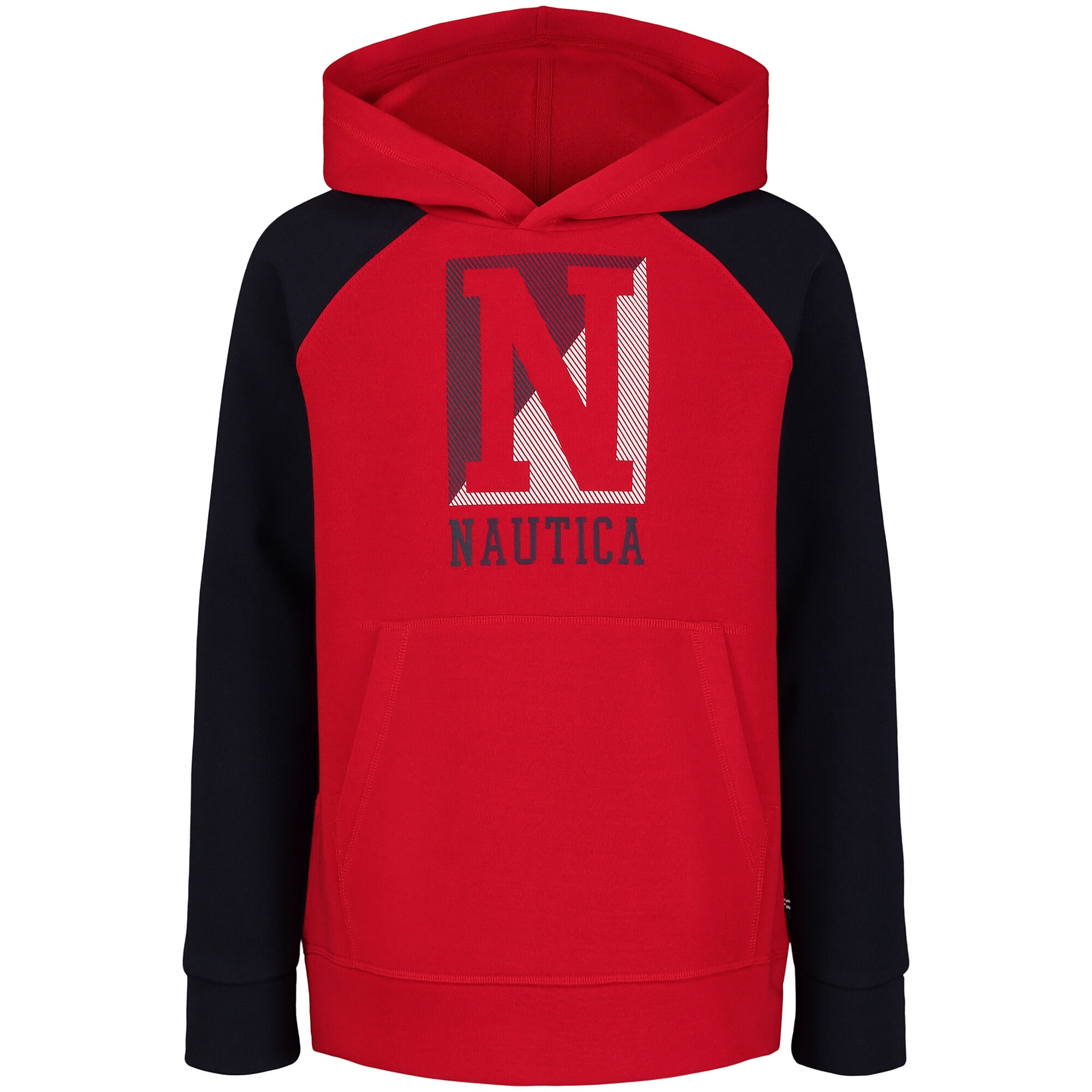 Little Boys' Textured Pullover Hoodie (2T-7),Tango Red,large