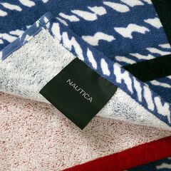 ANCHOR PRINT STRIPE BEACH TOWEL,Ice Blue,large