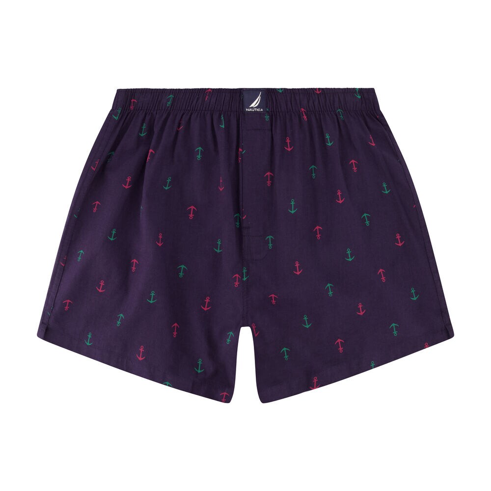 PRINTED WOVEN BOXERS, 3-PACK,Sunset Pink,large