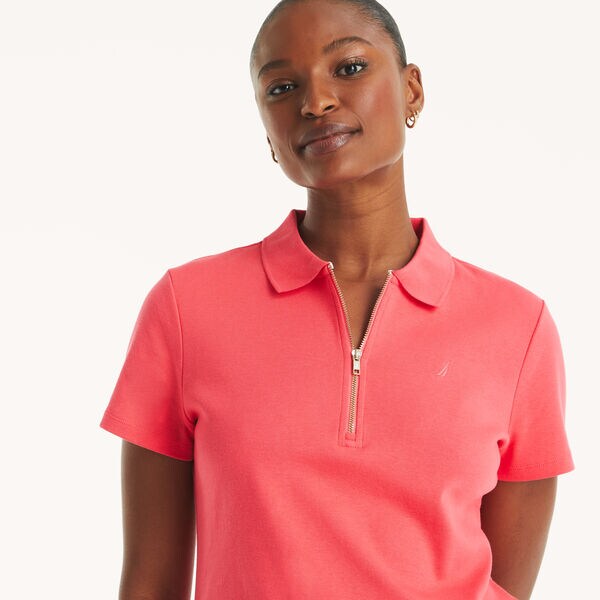 Zip-Up Polo