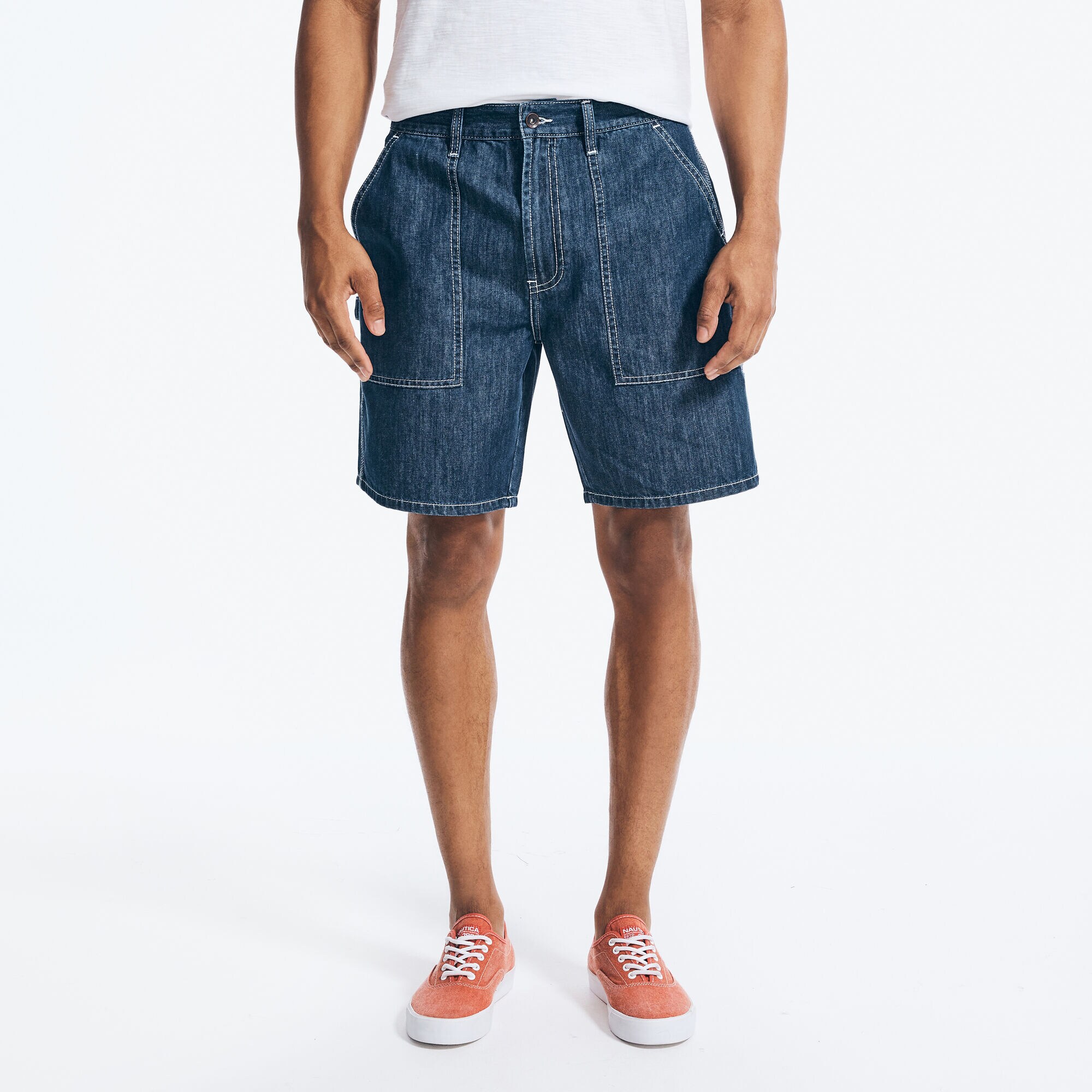 NAUTICA JEANS CO. CARPENTER DENIM SHORT,Noon Blue,large