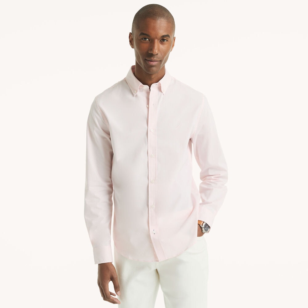 nautica white dress shirt Nautica Men's Wrinkle-Resistant Performance Dress Shirt - Slim Fit - MT 34/35