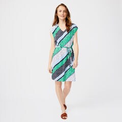 MULTI PRINT STRIPE BIAS DRESS,Bright White,large