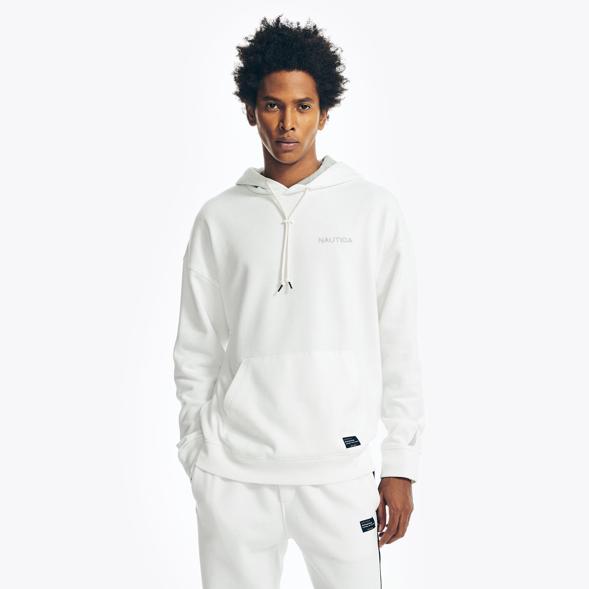 FLEECE HOODIE,Sail White,large