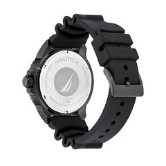 NCT Sea Dive Silicone Strap 3-Hand Watch,Black,large