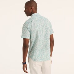Printed Poplin Short-Sleeve Shirt,Deep Dive Wash,large
