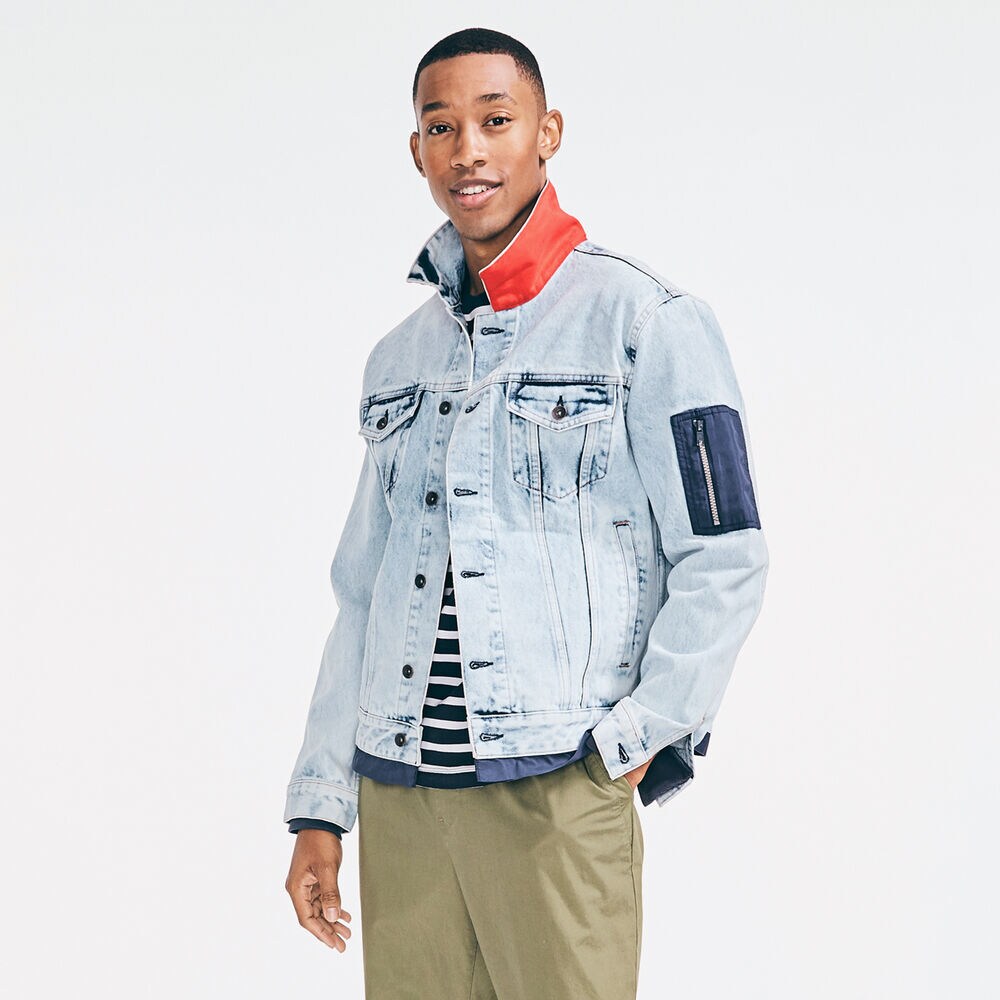 NAUTICA JEANS CO. DENIM JACKET,Castaway Aqua,large