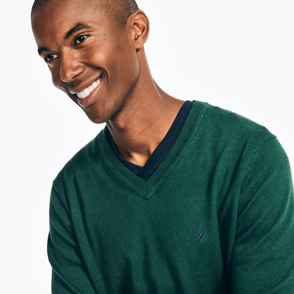 NAVTECH V-NECK SWEATER,Cosmic Fern,large