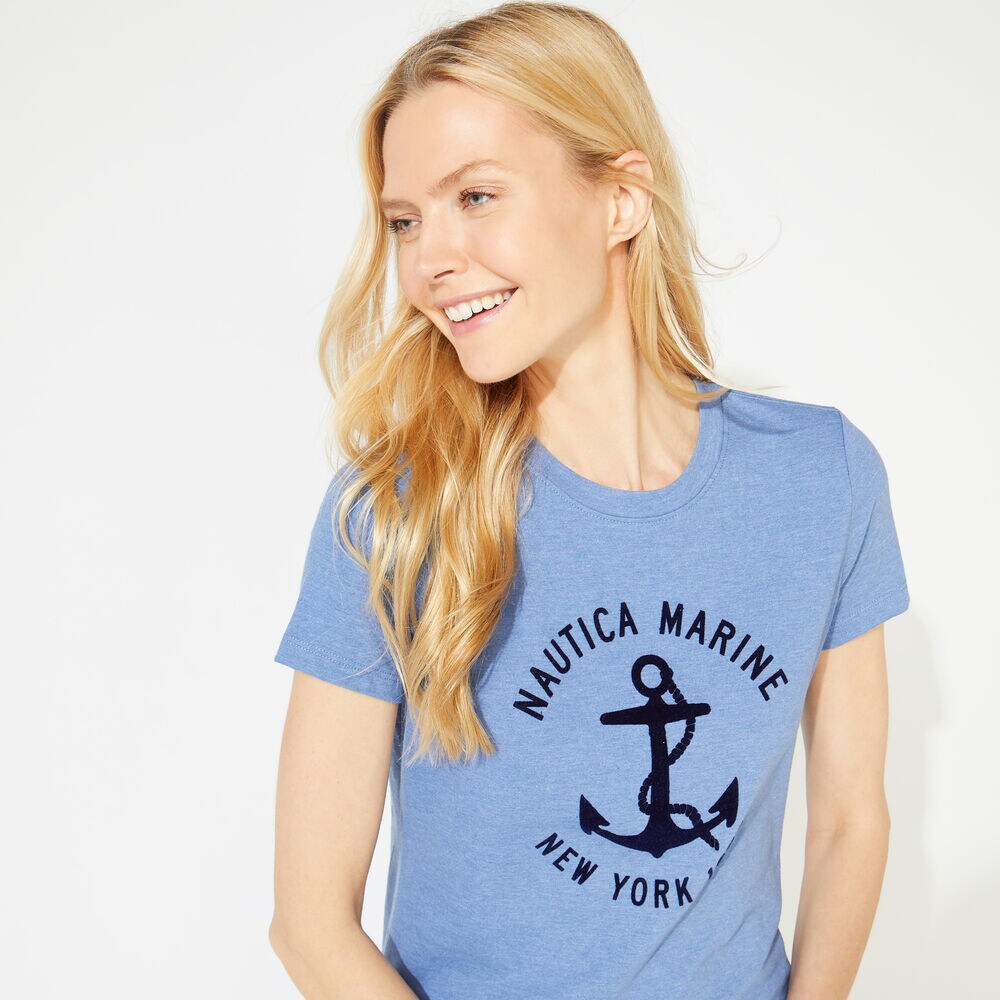 NAUTICA MARINE GRAPHIC T-SHIRT,Aquabreeze,large