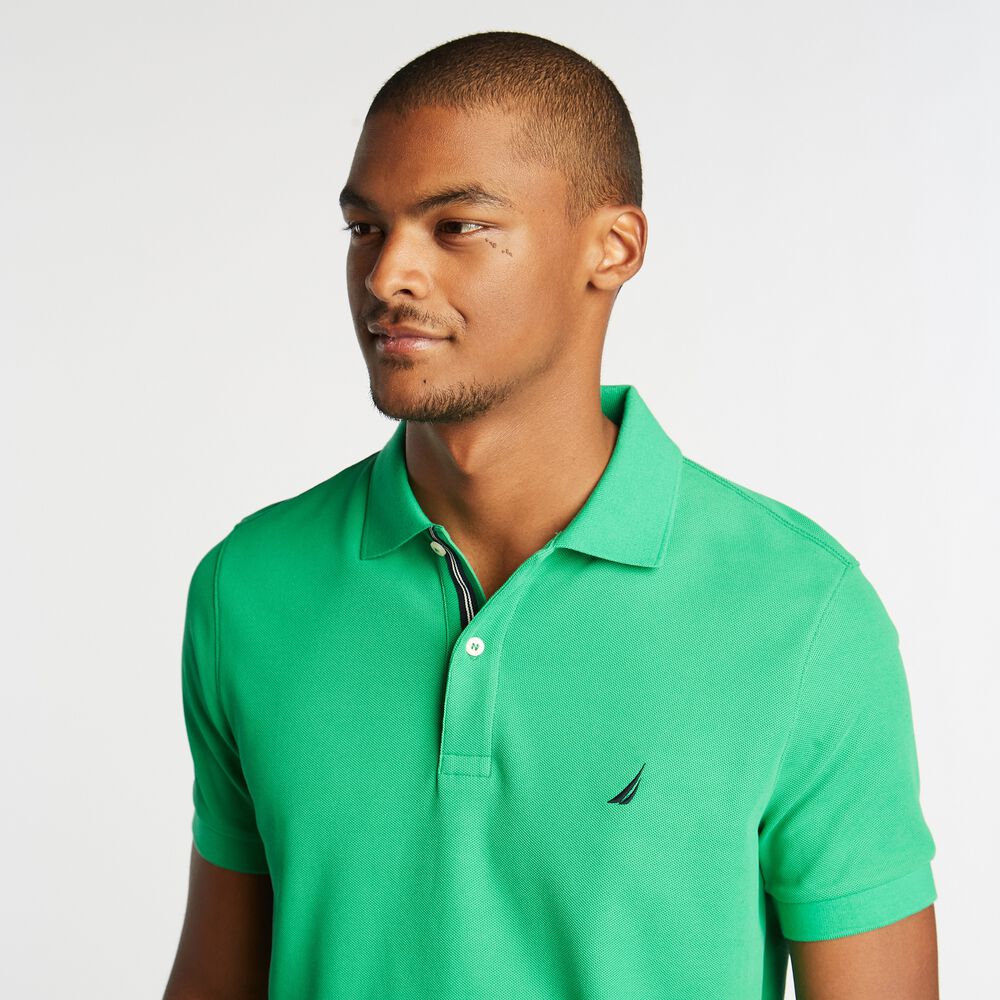 SLIM FIT PERFORMANCE DECK POLO,Bright Green,large