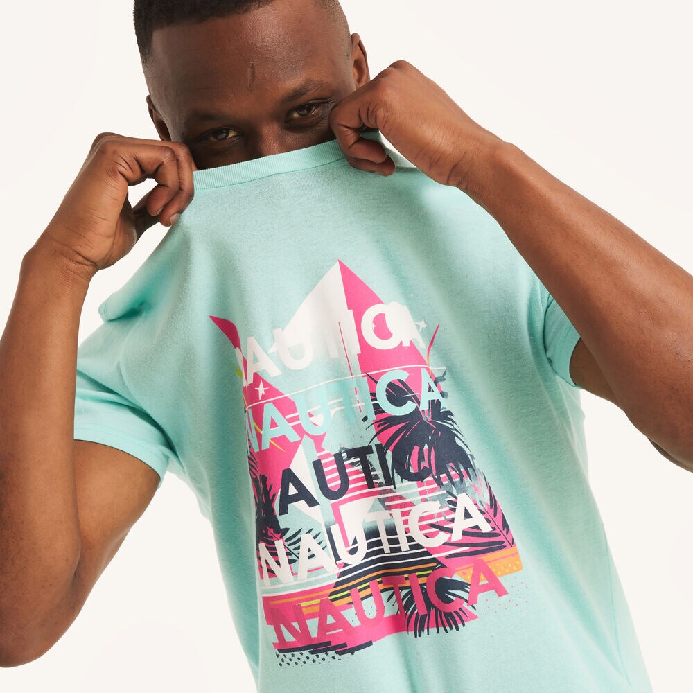 Miami Vice x Nautica Graphic T-Shirt,Aquasplash,large
