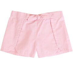 Little Girls' Tie-Front Pull On Short (2T-7),Bow Burgundy,large