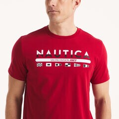 Heritage Logo Graphic T-Shirt,Nautica Red,large