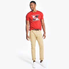 SUSTAINABLY CRAFTED NAUTICA FLAGS GRAPHIC T-SHIRT,Nautica Red,large