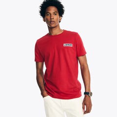 Sustainably Crafted Surf Beach Vibes Graphic T-Shirt,Nautica Red,large