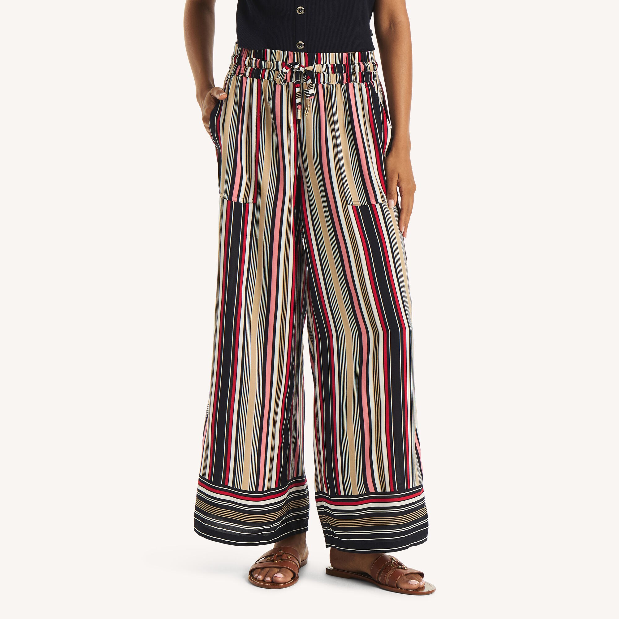 Striped Pull-On Pant,Atlantic Blue,large