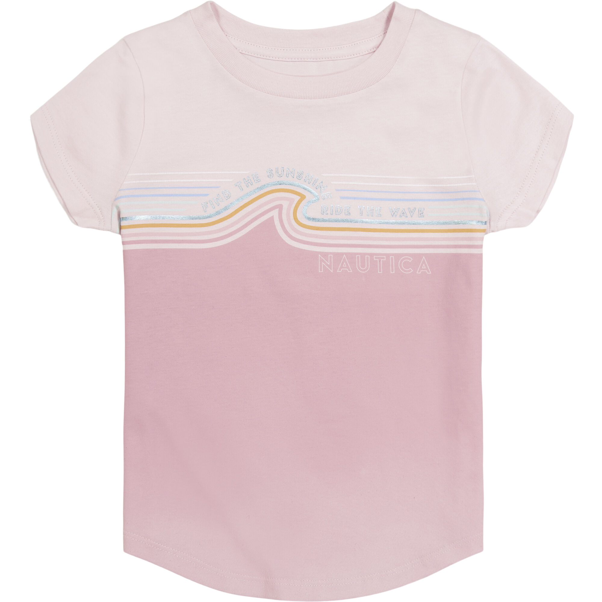LITTLE GIRLS' RIDE THE WAVE T-SHIRT (4-7),Rio Red,large