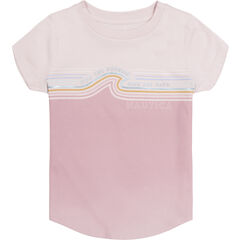 LITTLE GIRLS' RIDE THE WAVE T-SHIRT (4-7),Rio Red,large