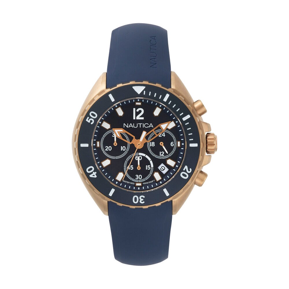 Newport Chronograph Watch - Navy,Ice Blue,large