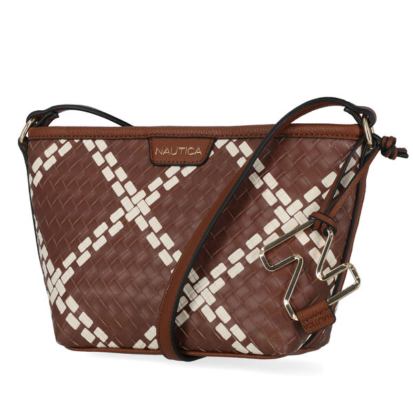 Windowpane Woven Crossbody Bag
