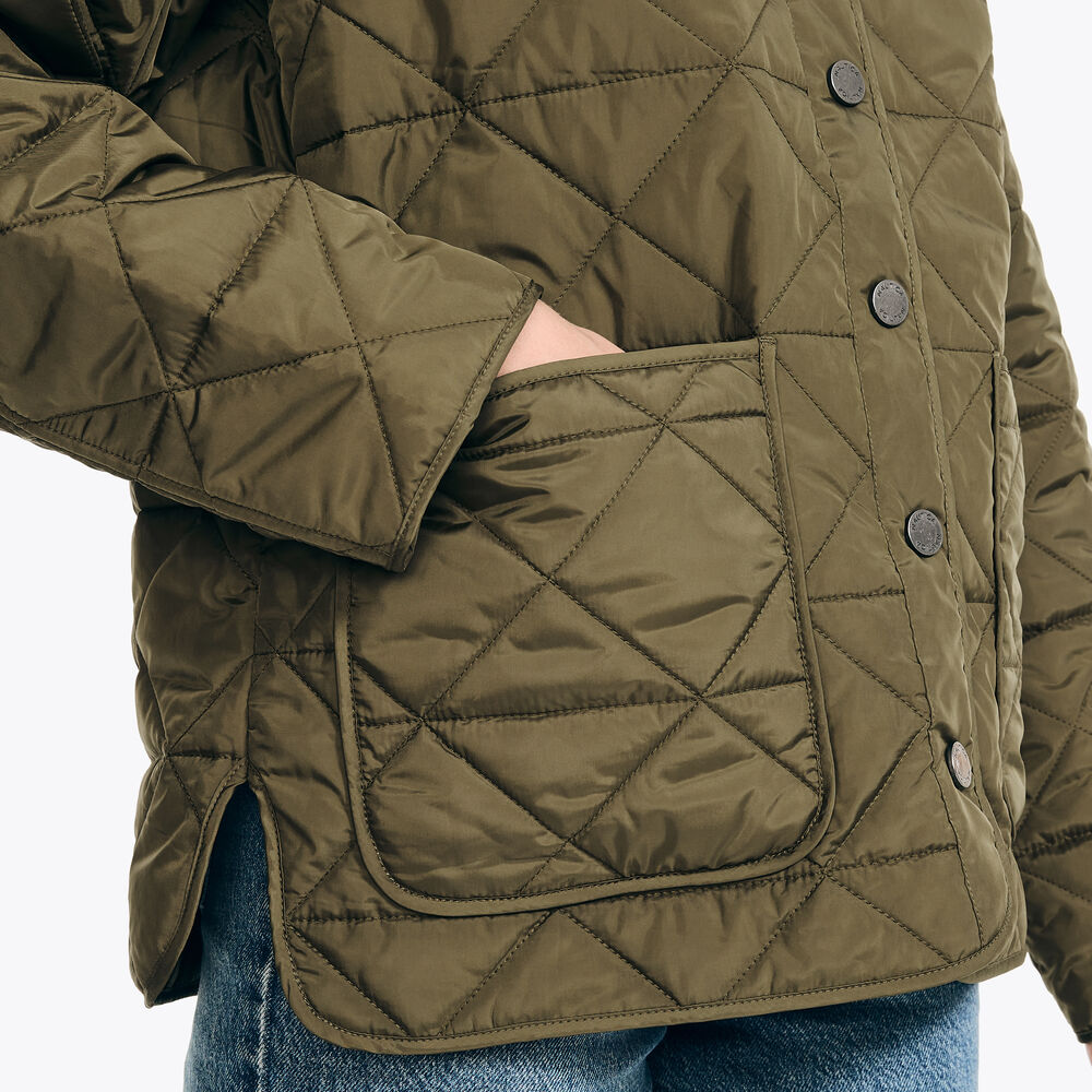 Quilted Jacket,Spearmint,large